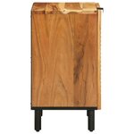 vidaXL Meuble de Salle de Bain avec porte Marron Bois d'acacia massif
