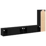 vidaXL Ensemble meuble TV 3 Pièces Chêne noir 100 x 30 x 30 cm