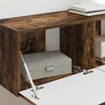 vidaXL Meuble TV mural Chêne fumé 98 x 31 x 29 5 cm Bois d'ingénierie