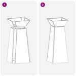 vidaXL Jardinière à pilier 2 Pièces Argent 40 x 40 x 100 cm Acier patiné