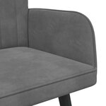 vidaXL Sofa 2 places Gris foncé 115 x 61 x 87 cm Velours