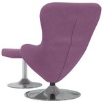 Fauteuil œuf vidaXL avec repose-pieds en velours pourpre