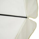 vidaXL Parasol Blanc Aluminium 500 cm