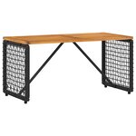 vidaXL Ensemble de meubles d'extérieur 4 Pièces Noir et blanc crème