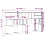vidaXL Tête de lit avec rangement cire marron 200cm bois massif de pin
