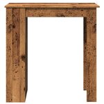 vidaXL Table de bar avec étagère vieux bois bois d'ingénierie