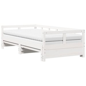 vidaXL Lit de jour et lit gigogne et matelas 80x200 cm bois pin massif
