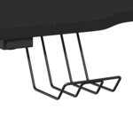 vidaXL Bureau de jeu avec pieds en forme de ZZ Noir 110x60x75 cm