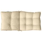 vidaXL Coussins de chaise à dossier bas lot de 2 beige tissu oxford