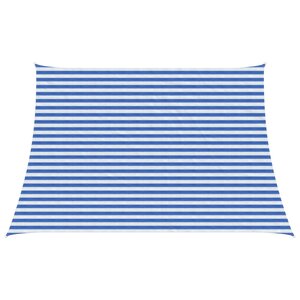 vidaXL Voile d'ombre 4 / 5 x 3 m HDPE Rectangulaire Bleu et Blanc
