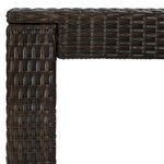 vidaXL Table de bar de jardin Marron 100x60 5x110 5 cm Résine tressée