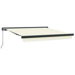 vidaXL Auvent Rétractable Crème 300 x 250 cm Tissu  Métal