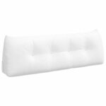 vidaXL Coussin de Dos Blanc 140 x 24 x 50 cm tissu