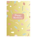 Carte De Vœux Happy Birthday - Or - Draeger paris