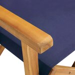 vidaXL Chaises de metteur en scène lot de 2 Bois massif d'acacia bleu
