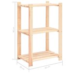 vidaXL Étagères de rangement à 3 niveaux 10 Pièces 60x38x90 cm Pin 150 kg