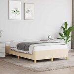 vidaXL Cadre de lit sans matelas crème 120x190 cm tissu