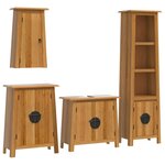 vidaXL Ensemble de meubles de salle de bain 4 Pièces bois de pin massif