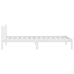 vidaXL Cadre de lit sans matelas blanc bois massif