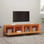 vidaXL Meuble mural avec étagère 2 Pièces Cire marron 80 x 30 x 35 cm