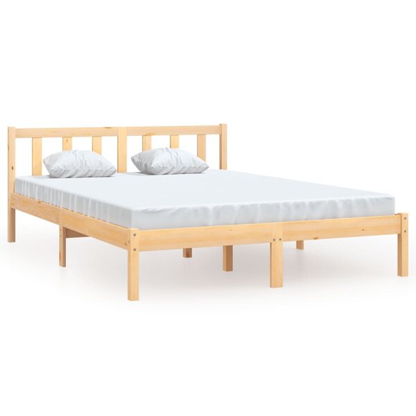 vidaXL Cadre de lit bois de pin massif 160x200 cm