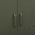 vidaXL Garde-robe Vert olive 90x50x180 cm Acier