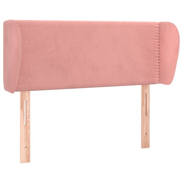 vidaXL Tête de lit avec oreilles Rose 83x23x78/88 cm Velours