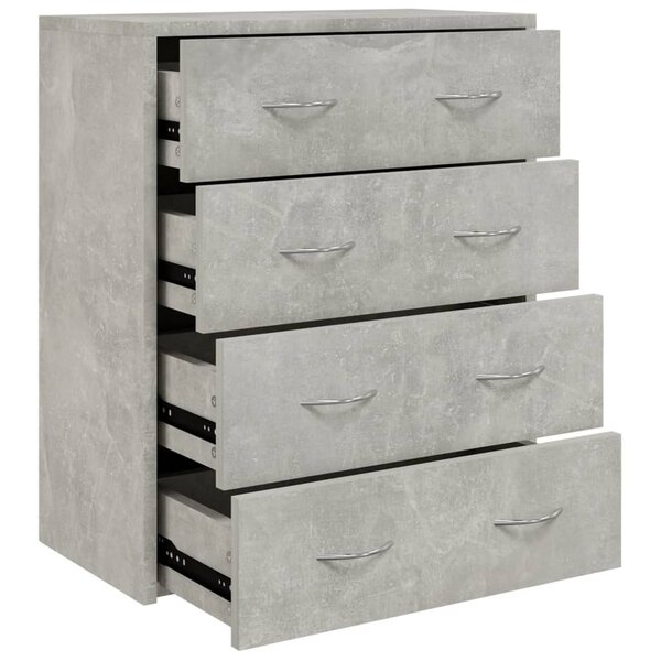 vidaXL Buffet avec 4 tiroirs 60x30 5x71 cm Gris béton
