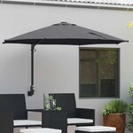 vidaXL Parasol de jardin Anthracite  Noir 248 x 248 x 148 cm