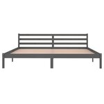 vidaXL Cadre de lit sans matelas bois massif de pin 200x200 cm gris