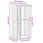 vidaXL Cabanons de jardin Marron 103 x 74 x 200 cm Métал