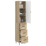 vidaXL Ensemble de Meubles 2 Pièces Chêne Sonoma 33 x 34 5 x 90 cm