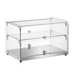 Vitrine buffet professionnelle 5400 2e-k - 2 niveaux - bartscher -  - verre 550x375x370mm