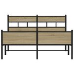 vidaXL Cadre de lit en métal sans matelas chêne sonoma 160x200 cm