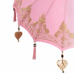 vidaXL Parasol balinais avec base Rose 95 x 95 x 260 cm