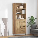vidaXL Haut Armoire avec tiroir Chêne artisanal 69 5 x 34 x 180 cm