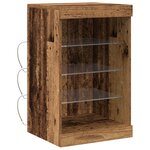 Buffet vidaXL avec lumières LED Bois ancien 41x37x67 cm