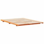 vidaXL Cadre de lit surélevé Marron cire 140 x 220 cm
