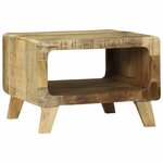 vidaXL Table basse Marron 50 x 50 x 35 cm Bois de mangue massif