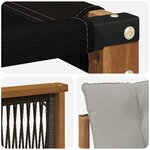 vidaXL Ensemble de canapés d'extérieur 4 pc Naturel et gris clair