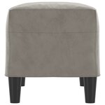 Banc banquette 70 x 35 x 41 cm velours gris clair 02_0010524