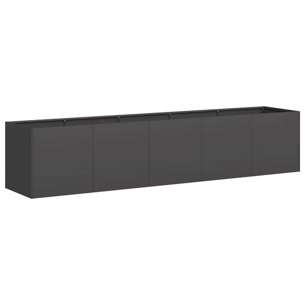 vidaXL Jardinière Noir 200x40x40 cm Acier laminé à froid