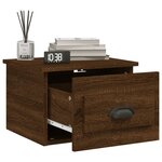 vidaXL Table de chevet murale chêne marron 41 5x36x28 cm