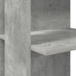 vidaXL Bureau d'angle avec rangement en béton gris 140x113 5x75cm