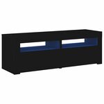 vidaXL Meuble TV avec lumières LED noir 120x35x40 cm