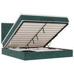 vidaXL Cadre de lit ottoman avec matelas vert foncé 160x200 cm velours
