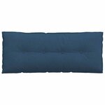 vidaXL Coussin de Dos Bleu 120 x 19 x 50 cm tissu