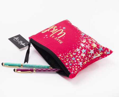 Pochette 20 x 15 cm rose Make a wish La Poste