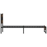 vidaXL Cadre de lit en métal sans matelas chêne fumé 80x200 cm