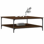 vidaXL Table basse chêne marron 100x100x40 cm bois d'ingénierie